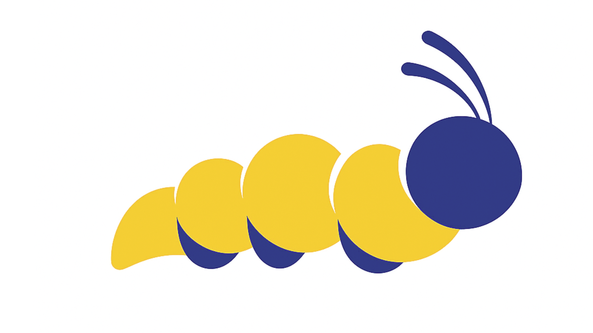 Chenille jaune et bleue - Devenir Formation